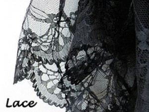 NTY Clothing Exchange graphic of black lace with text that says lace