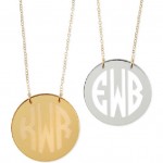 NTY Clothing Exchange two necklaces one gold and one silver, both monogramed with initials